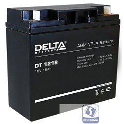 Delta DT 1218 (18 А\ч, 12В) свинцово- кислотный аккумулятор  