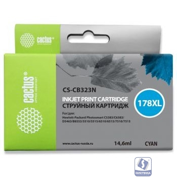 Cactus CB323 (CS-CB323N(CS-CB323)) Картридж №178XL для HP PS B8553/C5383/C6383/D5463/5510 (синий) 