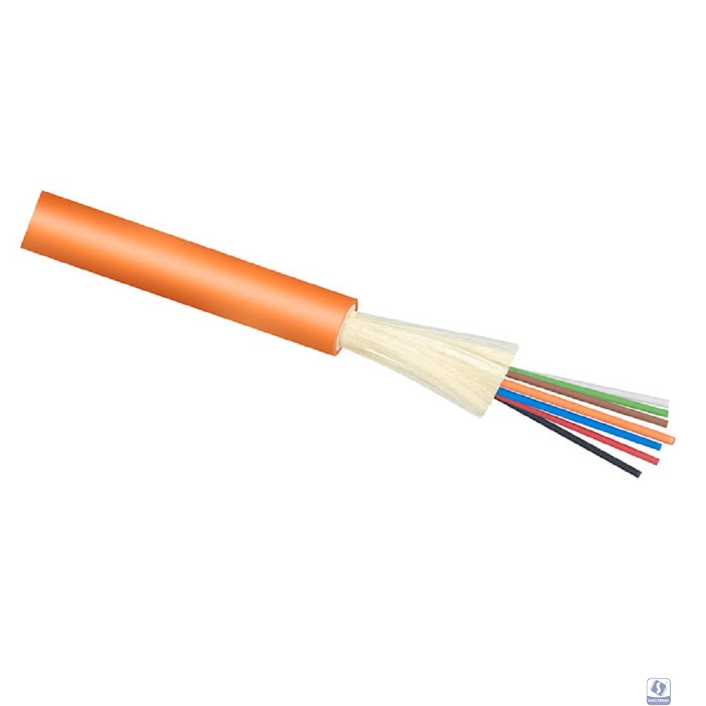 Cabeus TB-A-5-08T-E-K-LSZH-IN-25 Кабель волоконно-оптический 50/125 (OM2) многомодовый, 8 волокон, плотное буферное покрытие (tight buffer), для внутренней прокладки (-25C ~ +50), LSZH, оранжевый