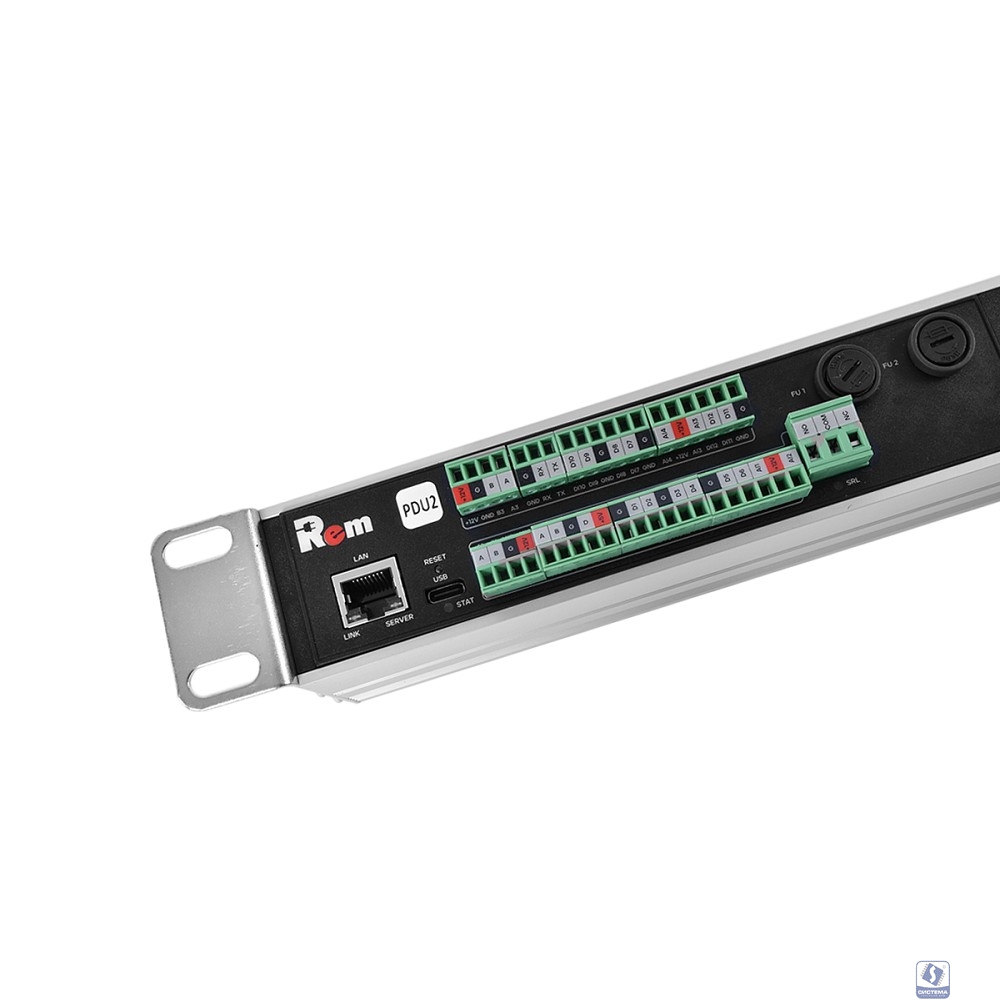 REM Верт блок розеток Rem-2MC,LINUX,мониторинг,управление,1*32А,авт,10x2S,1820мм,колодка R-2MC3-32-10x2S-A-1820-K