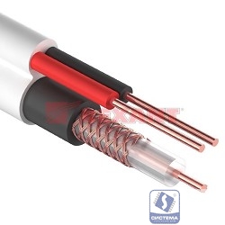 Rexant (01-4003) Кабель видеонаблюдения +2 жилы 305м  белый  (ККСВ-В)  