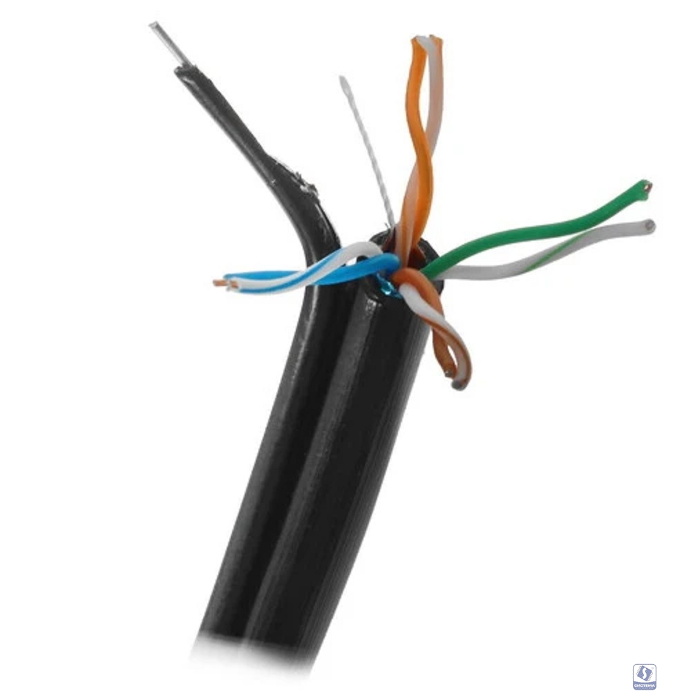 5bites Кабель FS5500-305APE-M витая пара FTP/SOLID/5E/CCAG/PE/BLACK/OUTDOOR/MESSENGER/DRUM/305M