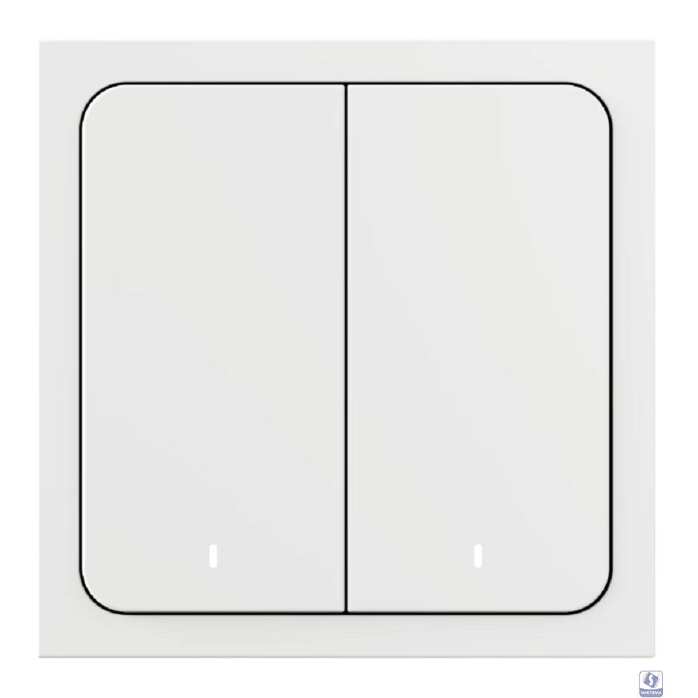 Яндекс Умный выключатель 2-хкл. универсальный белый [YNDX-00535]