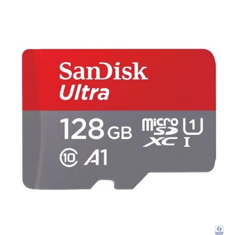 Micro SecureDigital 128GB SanDisk Ultra Class 10, UHS-I, R 140 МБ/с, <SDSQUAB-128G-GN6MN> без адаптера SD