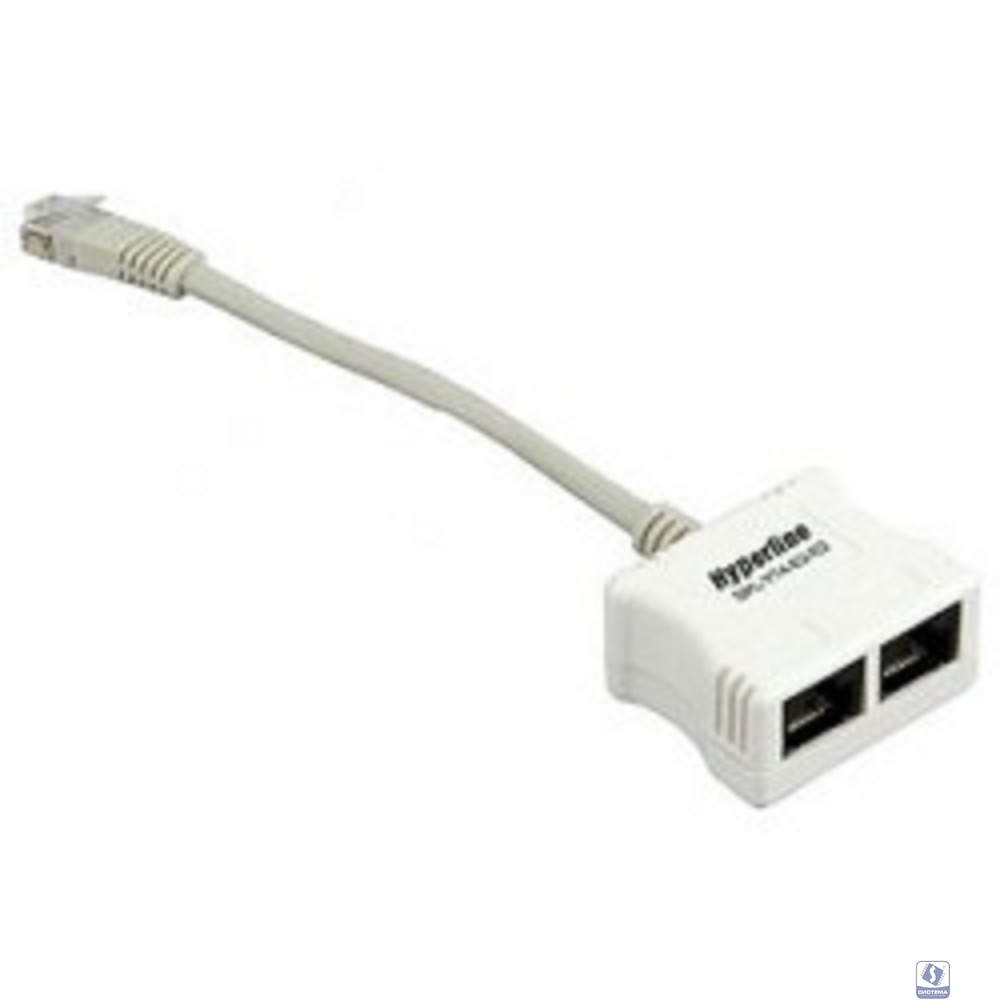 Hyperline SPL-YT4-E2-E2 Разветвитель 4Pr.T568A/T568B -> 2 x 2Pr.10BASE-T