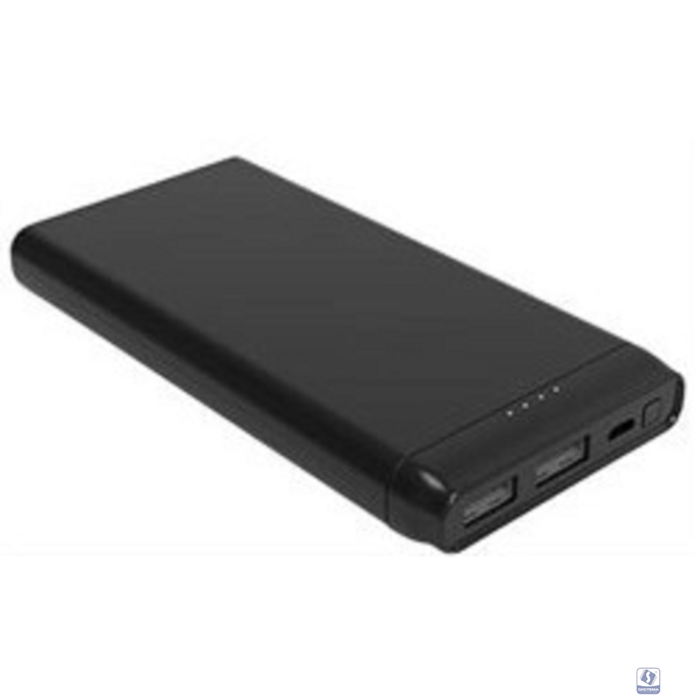 Мобильный аккумулятор Cactus CS-PBFSFT-10000 Li-Pol 10000mAh 2.1A+2.1A черный 2xUSB материал пластик