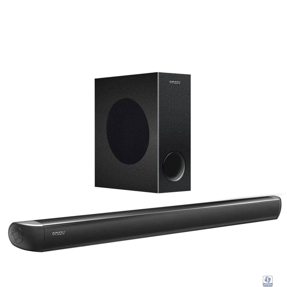 Ginzzu GM-509, Саундбар, 2x25W+50W/HDMI/Optical/BT/LINE IN/USB/ДУ 