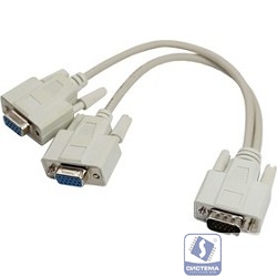 Rexant (17-6834) Переходник шт.VGA - 2гн.VGA (провод) серый