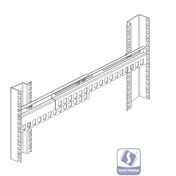 ЦМО Органайзер кабельный горизонтальный раздвижной 450-1000 мм (ГКО-45-100)