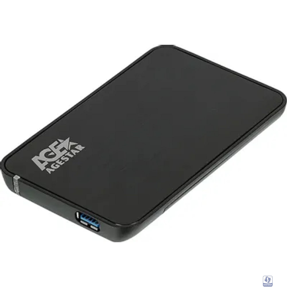 AgeStar SUB2A8 Внешний корпус 2,5" SATA Black (USB2.0, сталь+пластик, безвинтовая конструкция) (SUB2A8 (BLACK))