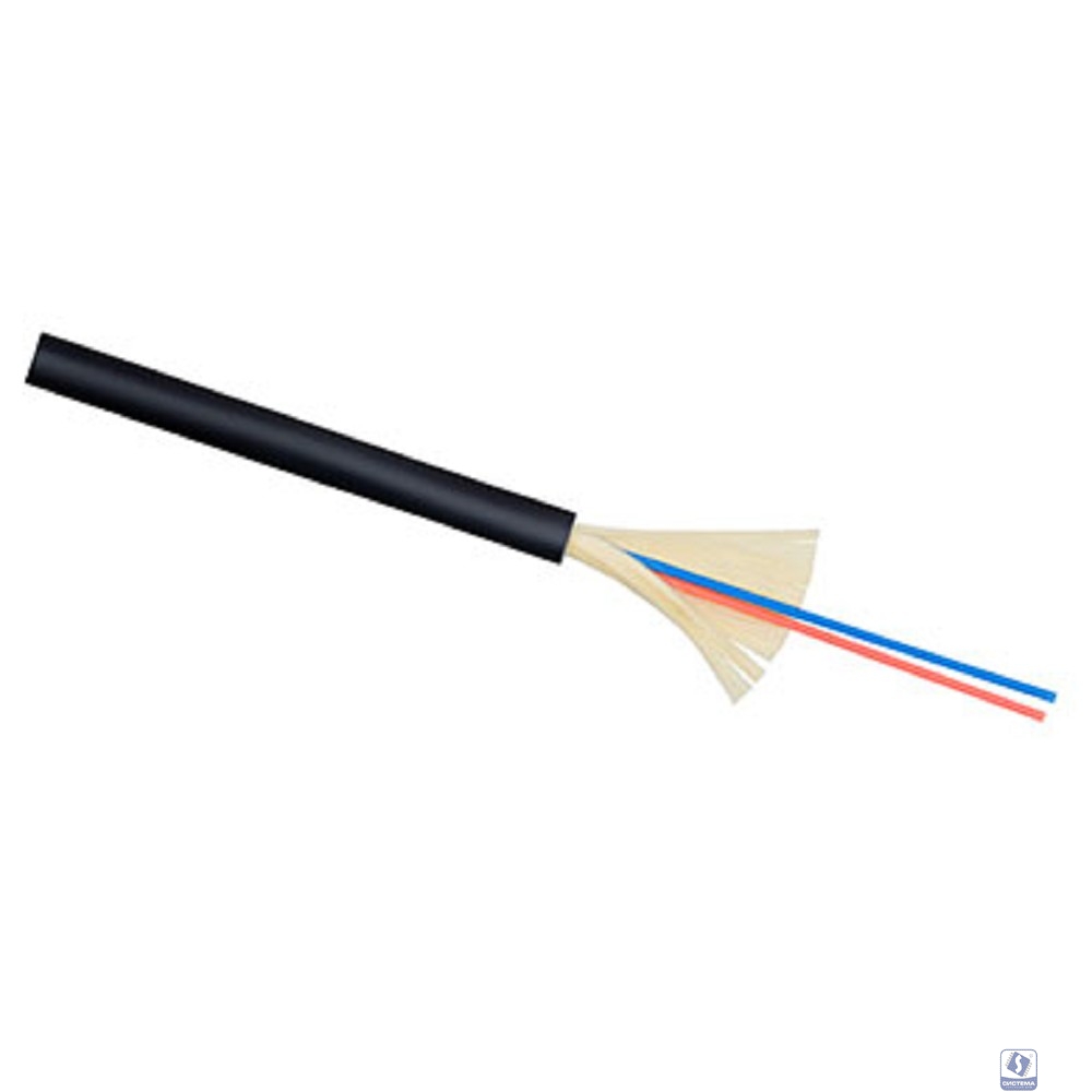 Cabeus TB-A-4-02T-E-K-LSZH-IN/OUT-40 Кабель волоконно-оптический 50/125 (OM3) многомодовый, 2 волокна, плотное буферное покрытие (tight buffer), внутренний/внешний, (-40C ~ +60), LSZH, черный, (F40020