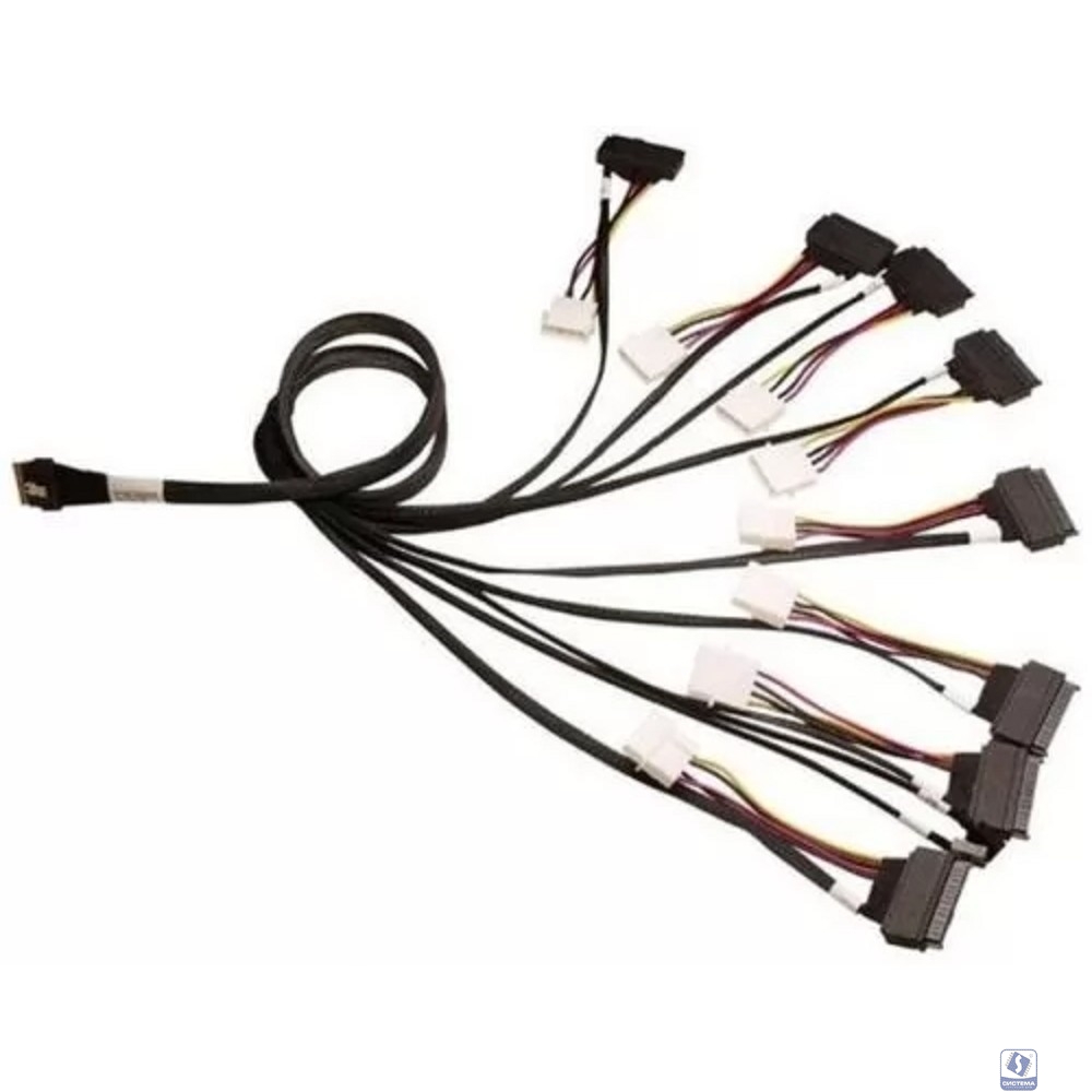 Кабель ACD-60006-JP Slimline SASx8 (SFF8654) -to- 8x U.3 Direct, 1M, (