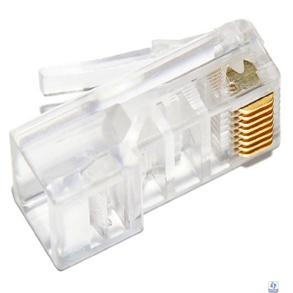 Cabeus 8P8C Коннектор RJ-45 под витую пару, категория 5e, универсальный (для одножильного и многожильного кабеля)    