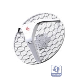 MikroTik RBLHG5kit (RBLHG-5nD-3) (Dual Chain 5Ghz 802.11an 24.5dBi Integrated antenna, 600MHz COU, 64MB RAM, 1x LAN, POE, PSU,RouterOS L3, International version)