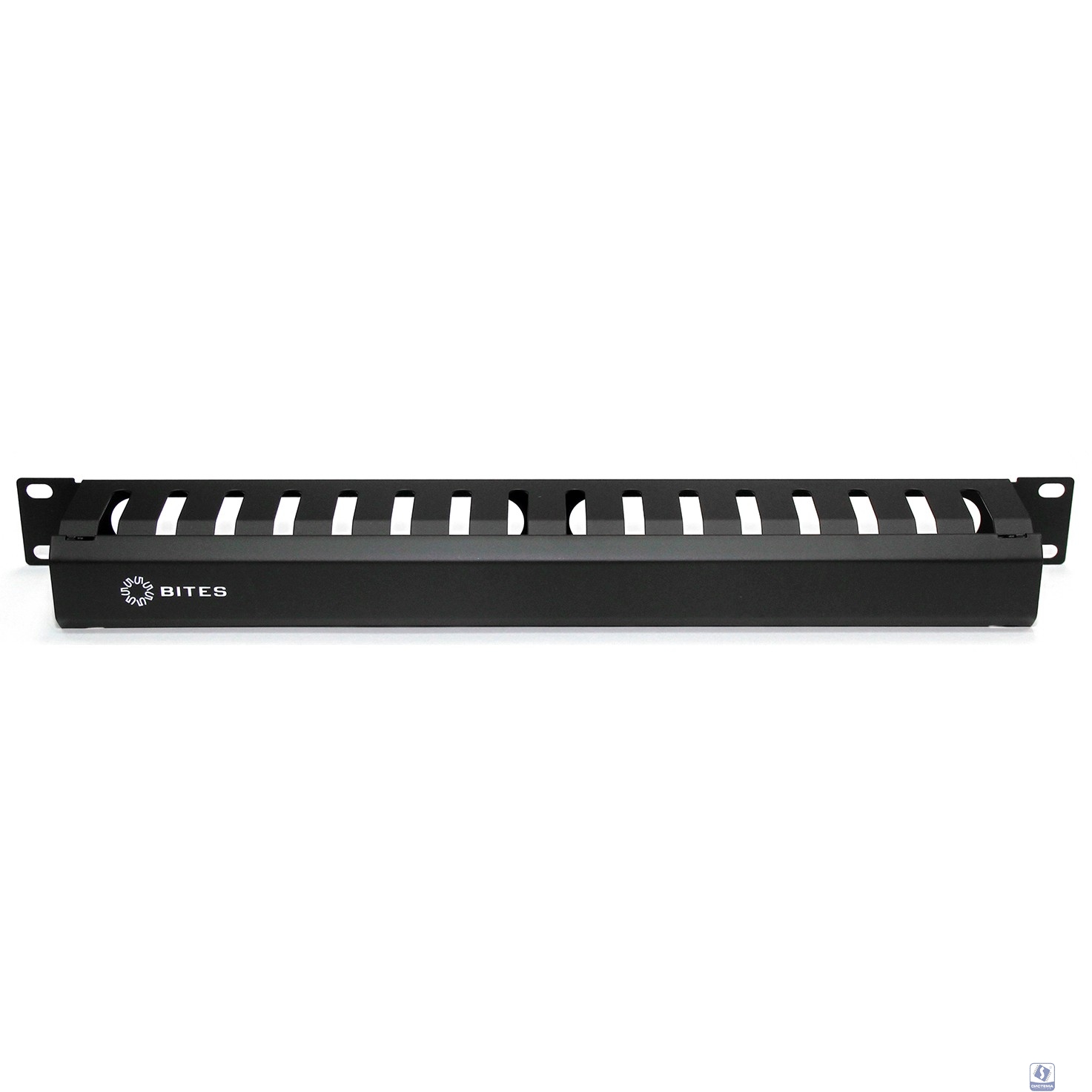 5bites Панель-органайзер кабеля CM-101B для сетевых шкафов ГРЕБЕНКА / КРЫШКА / 1U / 19" / BLACK