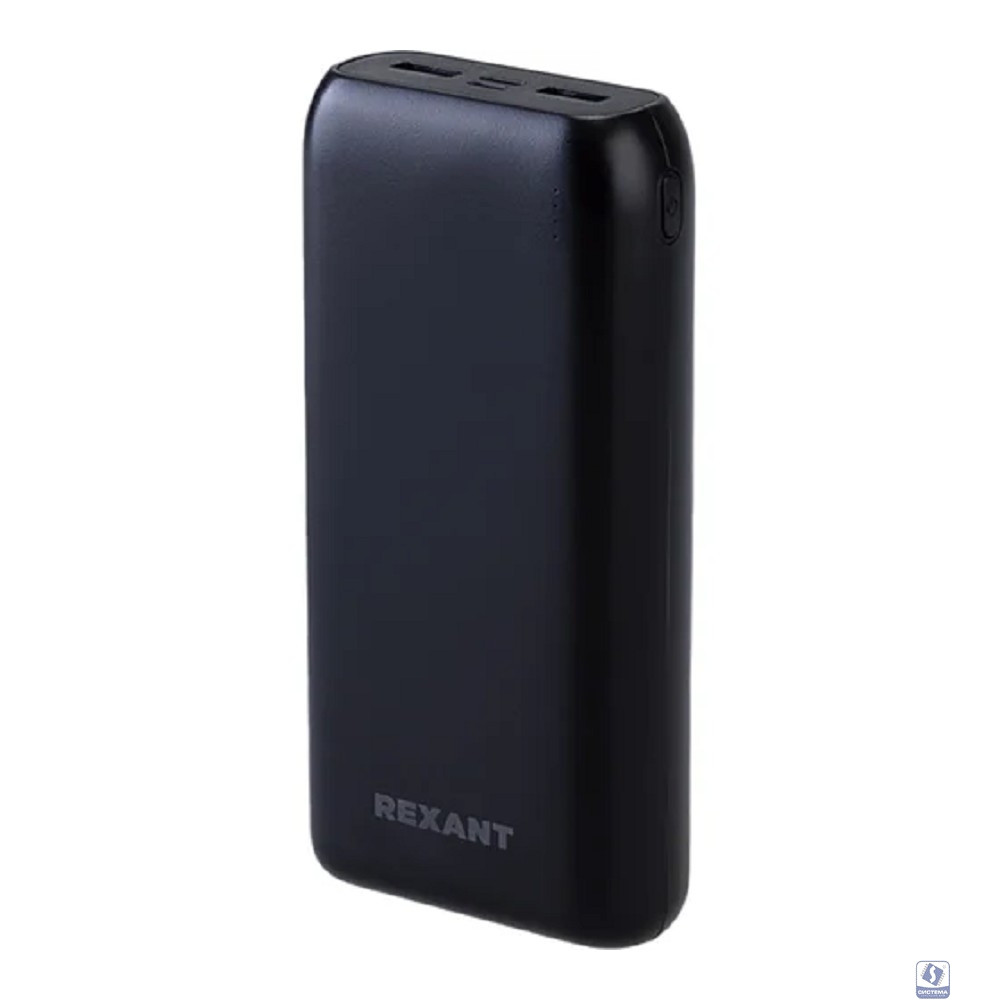 Rexant (30-2052) Портативное зарядное устройство Power Bank (аккумуляторная батарея) 20000 mAh с Quick Charge и Power Delivery, черное 