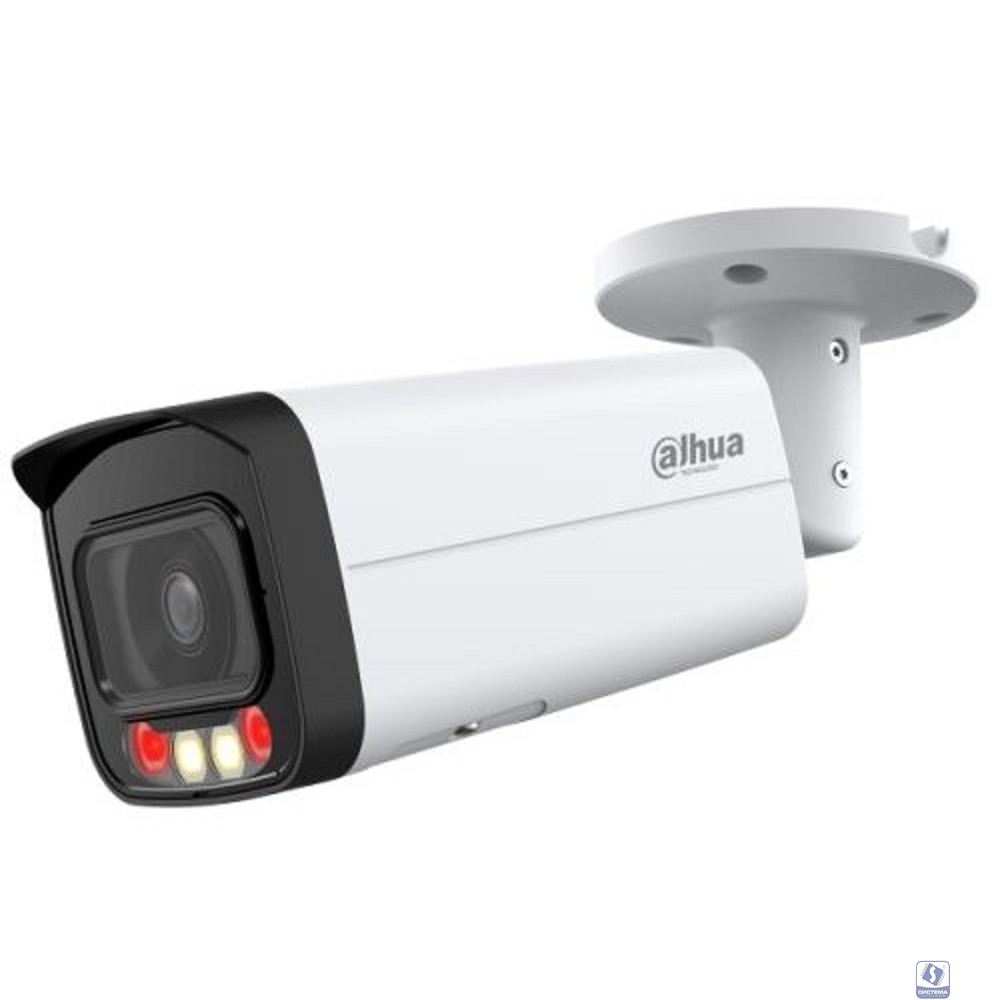 DAHUA DH-IPC-HFW2849TP-AS-IL-0360B Уличная цилиндрическая IP-видеокамера SmartDualLight 8Мп, 1/2.7” CMOS, объектив 3.6мм, видеоаналитика, микрофон, ИК 60м, LED 50м, IP67, металл