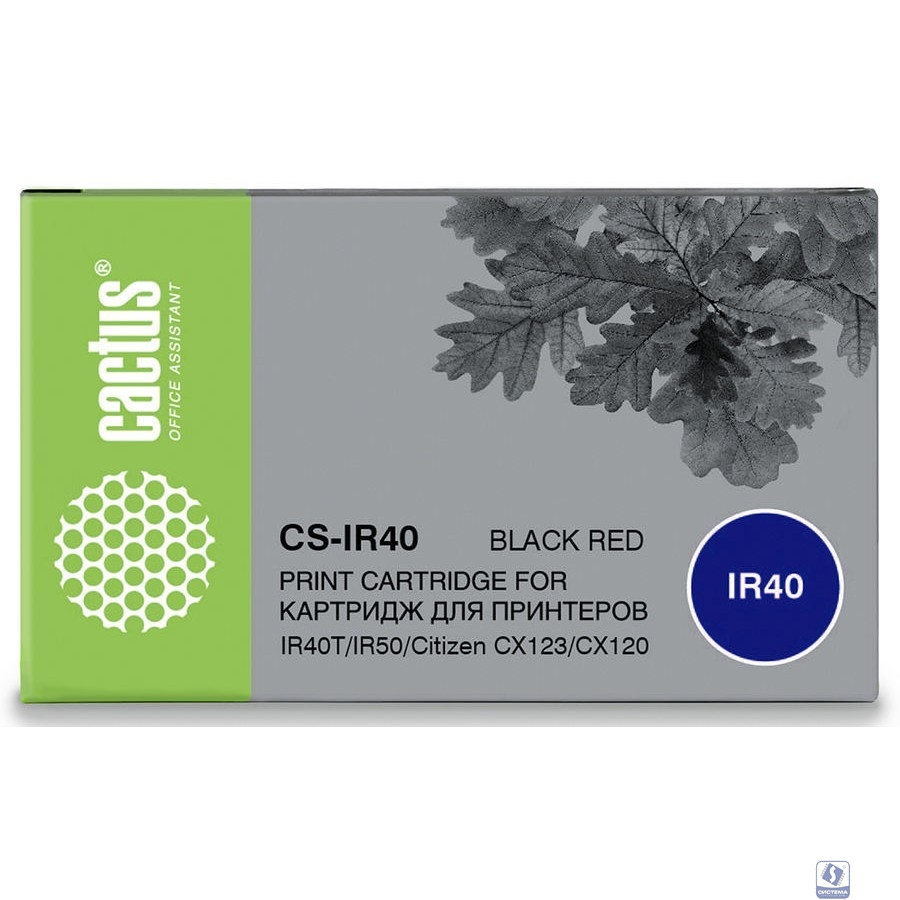 Картридж матричный Cactus CS-IR40 черный/красный для Citizen IR40T/IR50 CX123/CX120