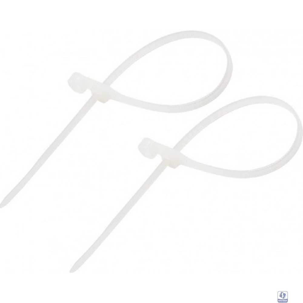 Rexant (07-0104) Стяжка нейлоновая под винт 100x3,6мм, белая (100 шт/уп) 