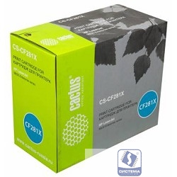 CACTUS CF281X Картридж для HP LJ Enterprise M605n/M606dn/M630h (25000 стр.) с чипом