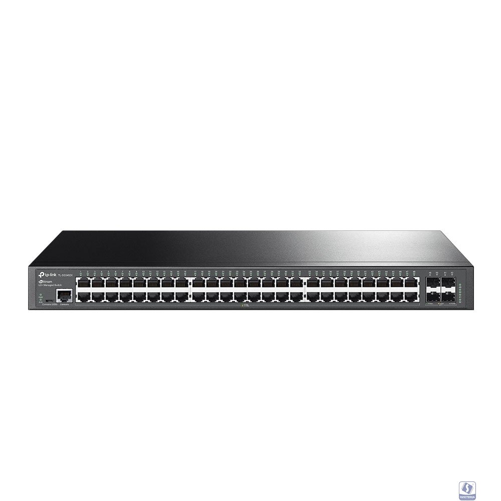TP-Link SG3452X Управляемый коммутатор JetStream уровня 2+ с 48 гигабитными портами RJ45 и 4 портами SFP+ 