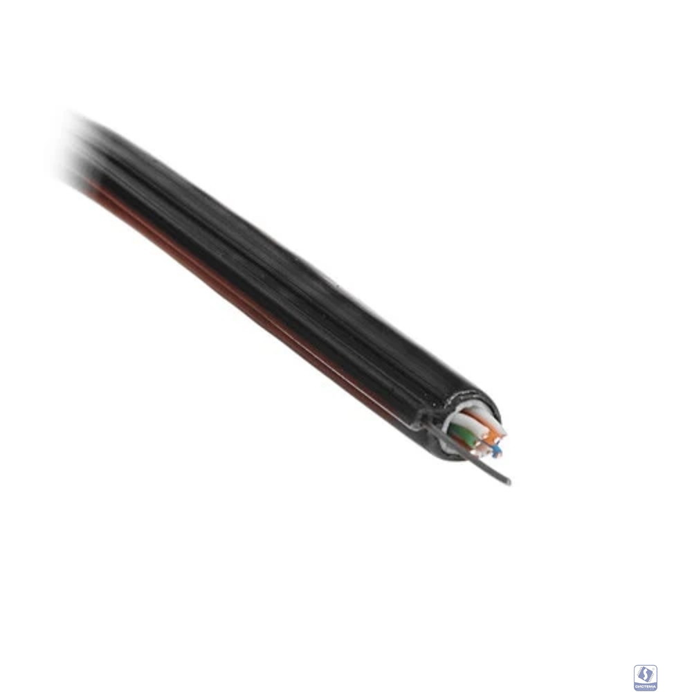 5bites Кабель US5500-305APE-M витая пара UTP/SOLID/5E/CCAG/PVC+PE/BLACK/OUTDOOR/MESSENGER/DRUM/305M