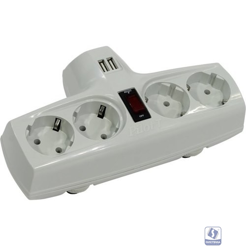 ZIS Сетевой фильтр Pilot T+ 2USB 