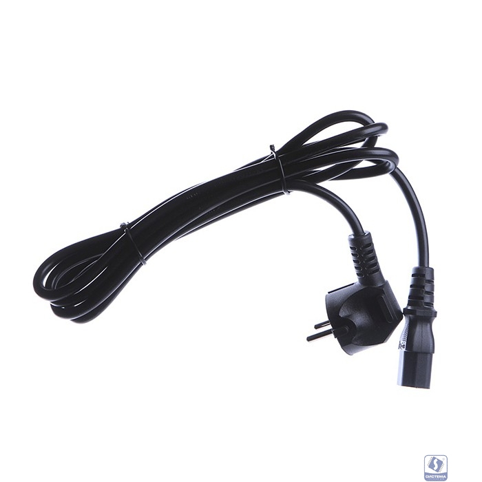 Шнур ПВС-АП 3*1,00 S22C13-250-16-5, черный, 1,8 м, C13, 3x1.00, 10А, с заземлением, Power Cube, Россия (RPC-186BLXL-PRO1)