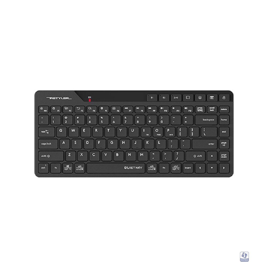 Клавиатура беспроводная A4Tech Fstyler FBK26C AS черный (USB, BT/Radio, slim Multimedia) (FBK26C AS)