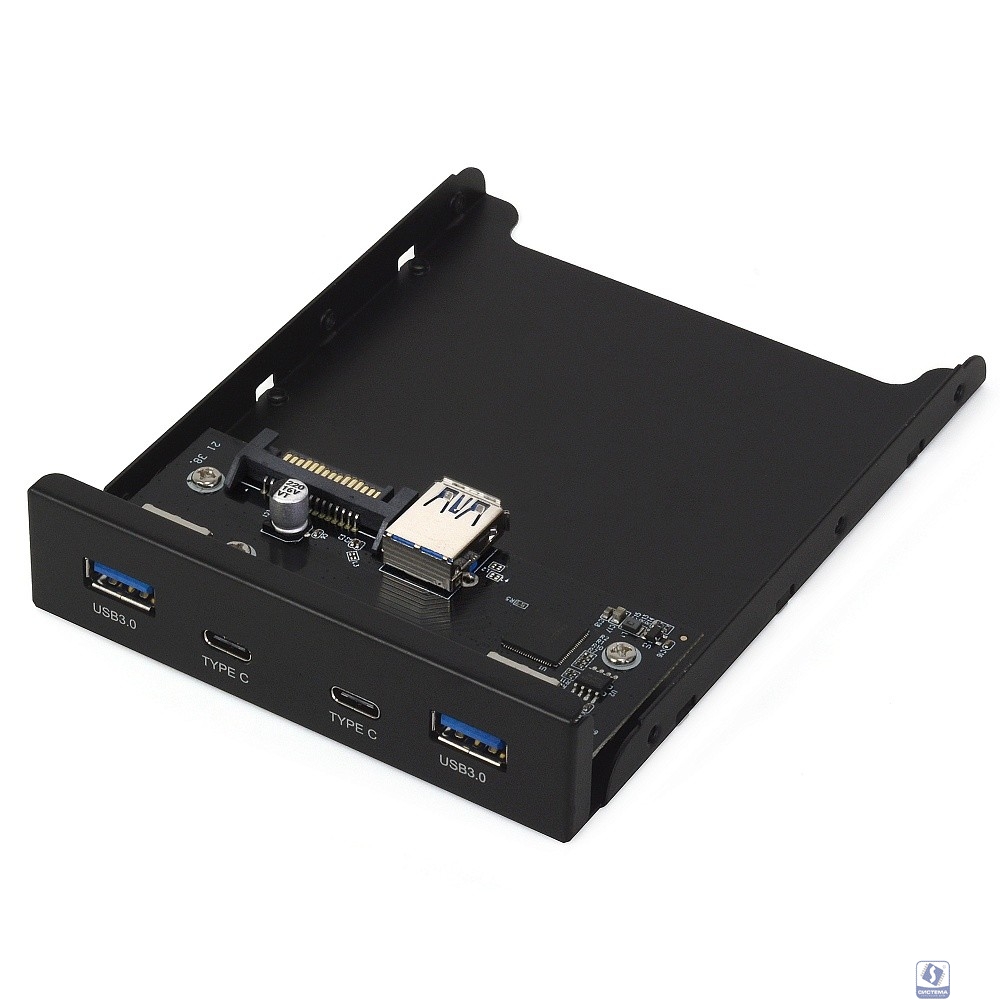 CROWN Панель CM-CP3.5U32C2 2 порта USB 3.0 и два высокоскоростных порта Type-C во внешний отсек 3.5"