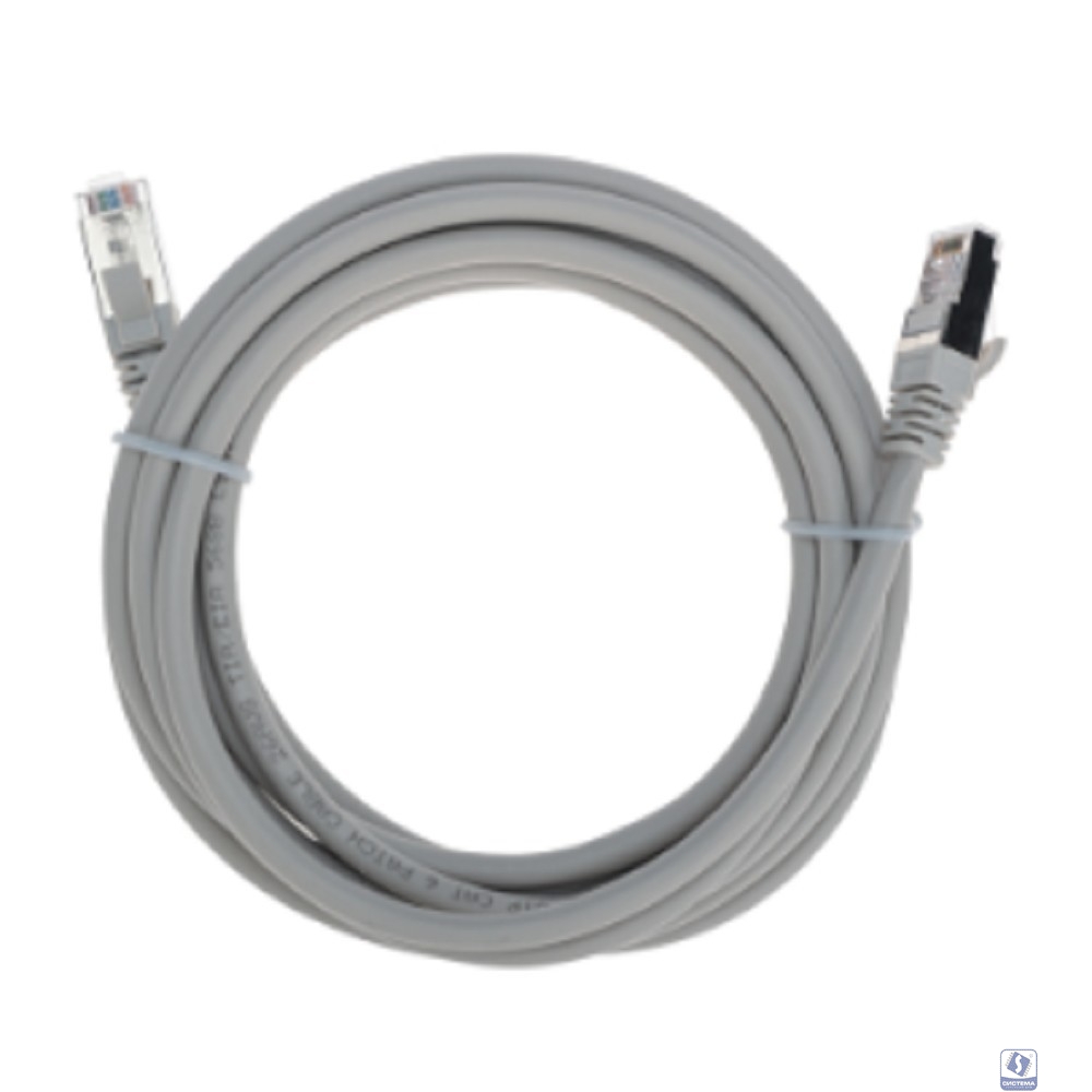 Rexant (02-0390-3) Патч-корд S/FTP, CAT 6A (10G), RJ45-RJ45, 28AWG, LSZH, серый, 3м