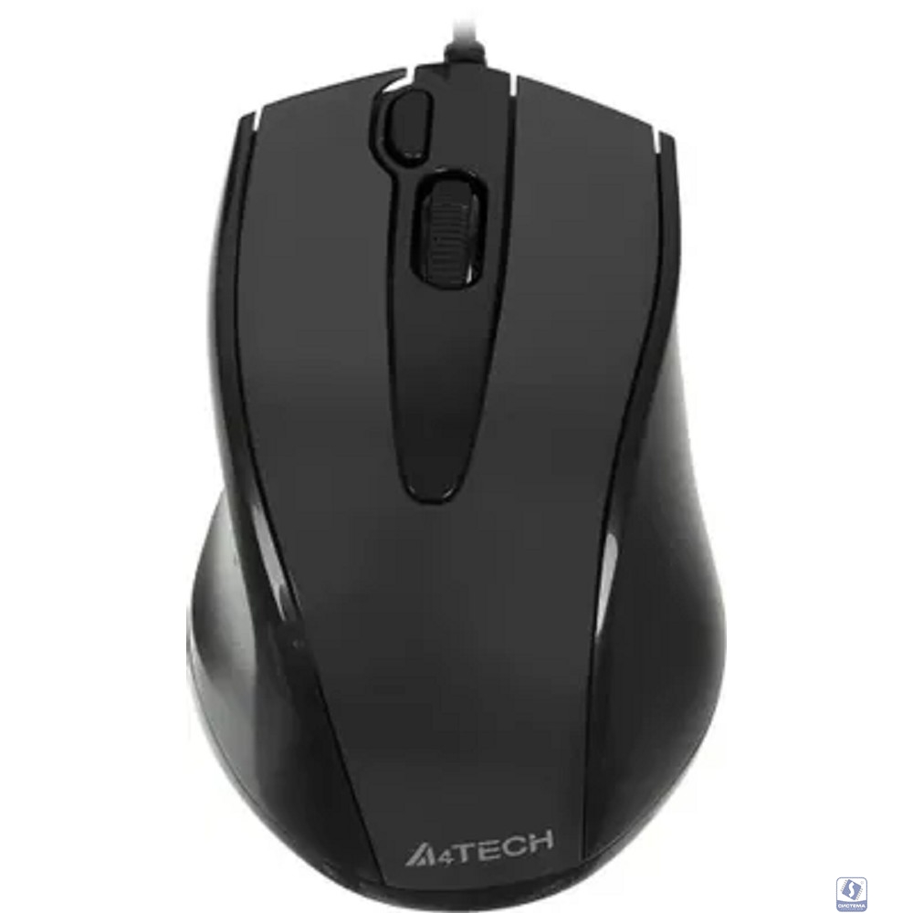 A-4Tech Мышь N-500F V-TRACK (серый глянец/черный) USB, 3+1 кл.-кн.,провод.мышь [641866]