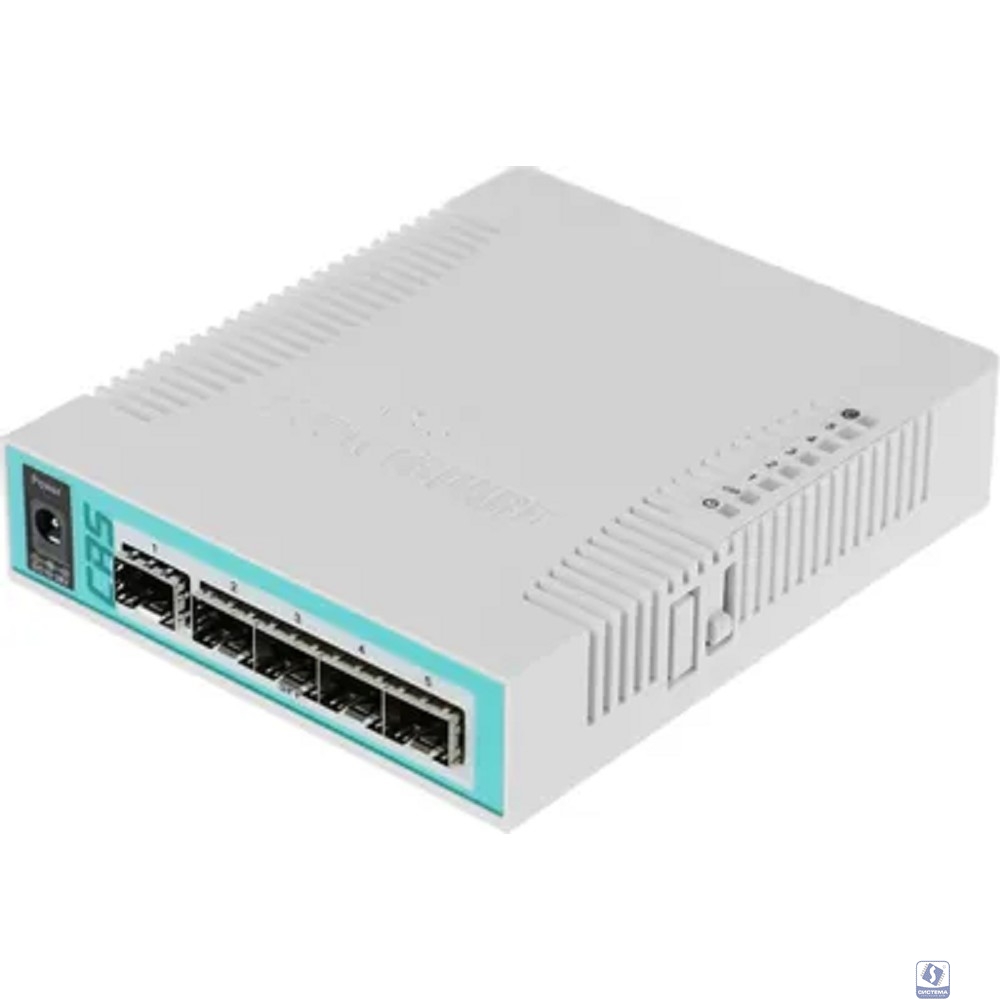 MikroTik CRS106-1C-5S Коммутатор управляемый, L2 Cloud Router Switch with QCA8511 400MHz CPU, 128MB RAM, 1x Combo port (Gigabit Ethernet or SFP), 5 x SFP