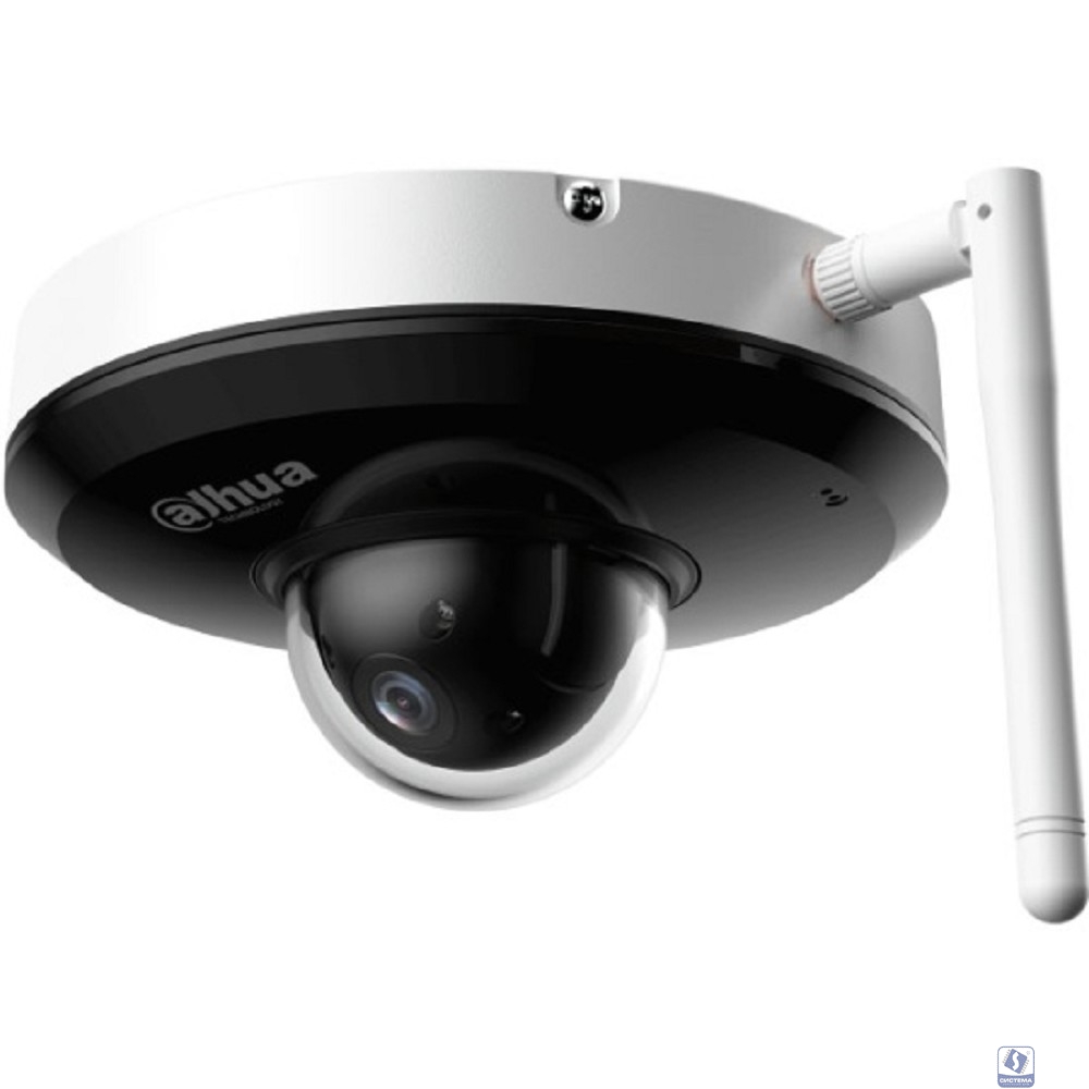 DAHUA DH-SD1A404DB-GNY-W Мини-купольная PTZ IP-видеокамера с Wi-Fi 2.4ГГц 4Мп, 1/2.8” CMOS, моторизованный объектив 2.8~12мм, видеоаналитика, ИК 20м, IP66, IK08, корпус: металл