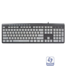 Клавиатура Oklick 480M черный/серый USB slim Multimedia [1067199]