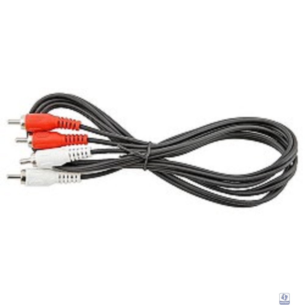 VCOM VAV7158-1.5M Кабель соединительный 2xRCA (M) - 2xRCA (M) черный 1,5m