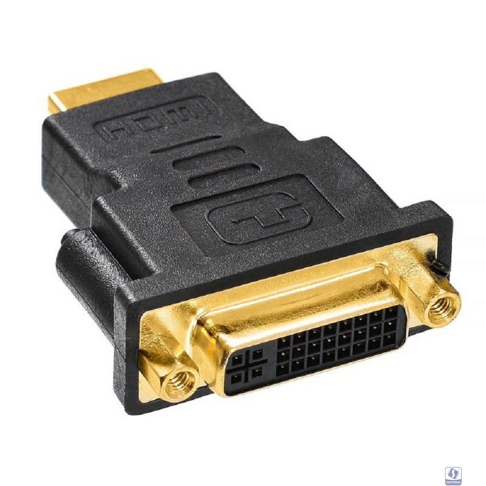 Переходник Buro HDMI-19M-DVI-I(F)-ADPT DVI-I(f) HDMI (m) черный  (359901)