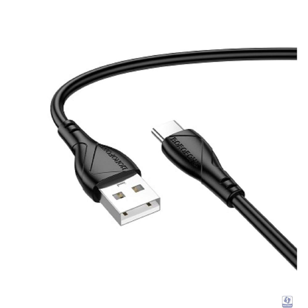 BOROFONE BX121/ USB кабель Type-C/ 1m/ 3A/ черный