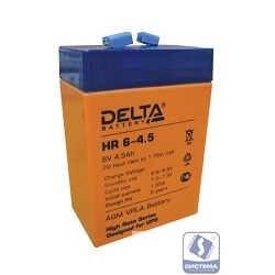 Delta HR 6-4.5 (4.5 А\ч, 6В) свинцово- кислотный аккумулятор  