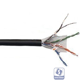 Кабель информационный Lanmaster LAN-5EUTP-WP-OUT кат.5е U/UTP не экранированный 4X2X24AWG PE внешний 305м черный