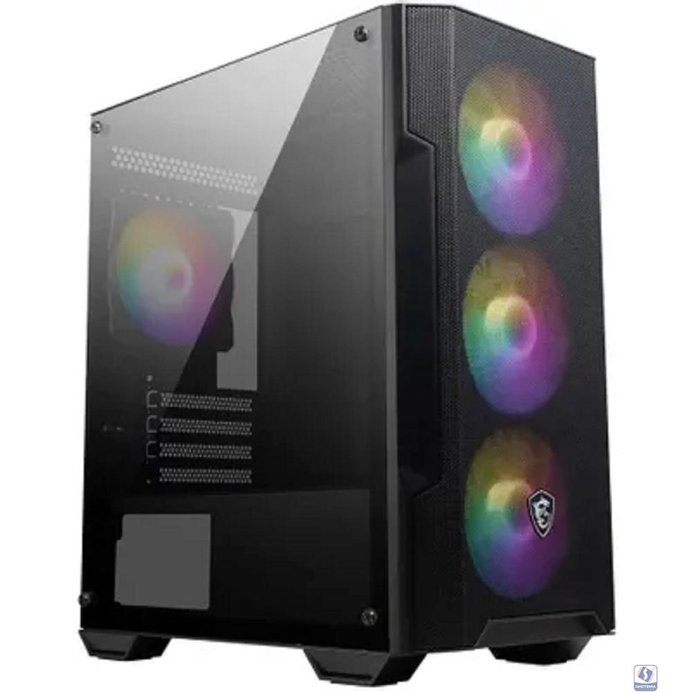 Корпус MSI MAG Forge M100A черный без БП mATX 2x120mm 2xUSB2.0 1xUSB3.0 audio bott PSU