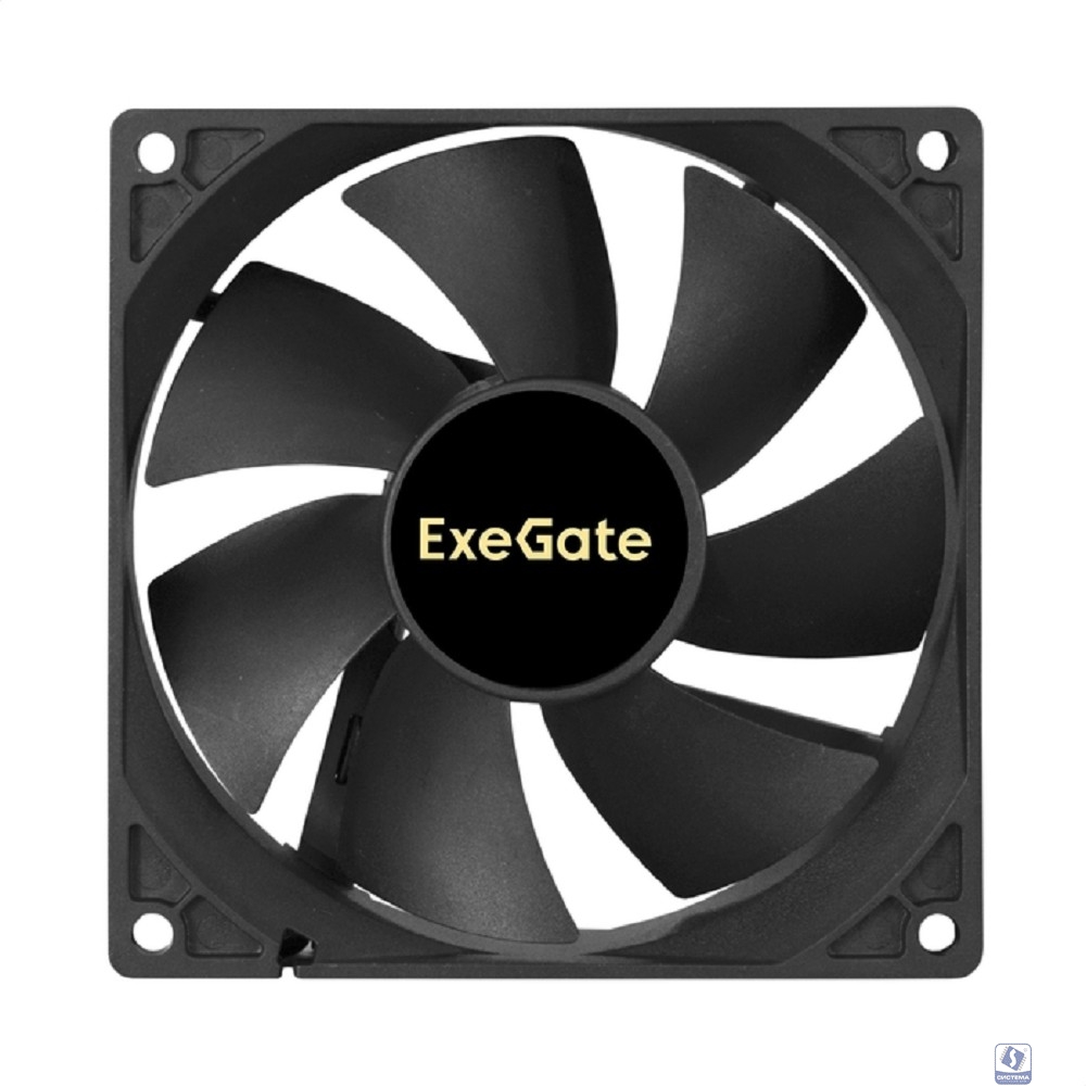 Exegate EX297051RUS Вентилятор 12В DC ExeGate ExtraSilent ES09225B3P (92x92x25 мм, 2-Ball (двойной шарикоподшипник), 3pin, 2000RPM, 25dBA)