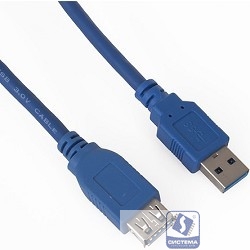 VCOM VUS7065-5M Кабель удлинительный USB3.0 Am-Af 5m [6937510851942]