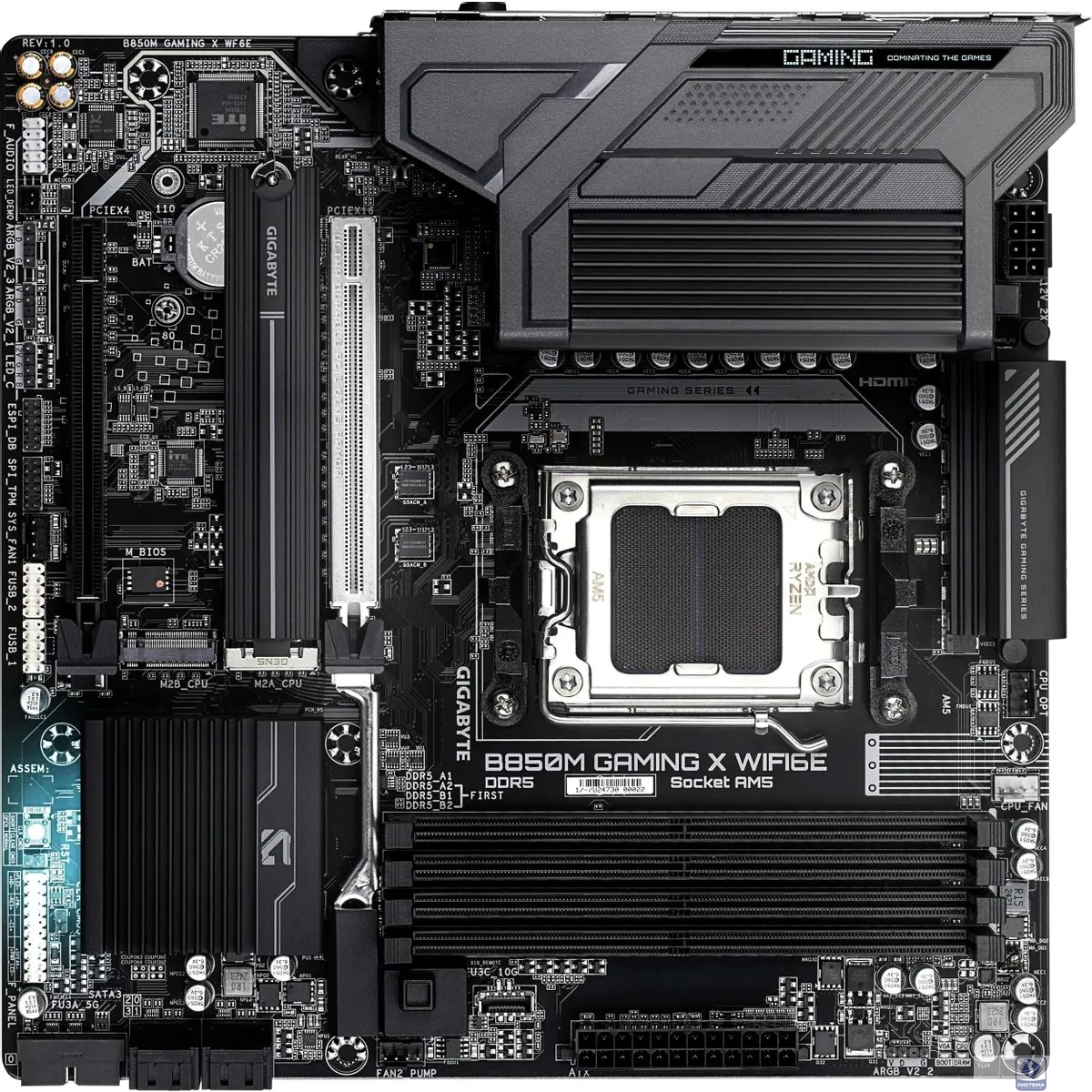 Gigabyte B850M GAMING X WF6E SocketAM5 AMD B850 4xDDR5 mATX AC`97 8ch(7.1) 2.5Gg RAID+HDMI+DP