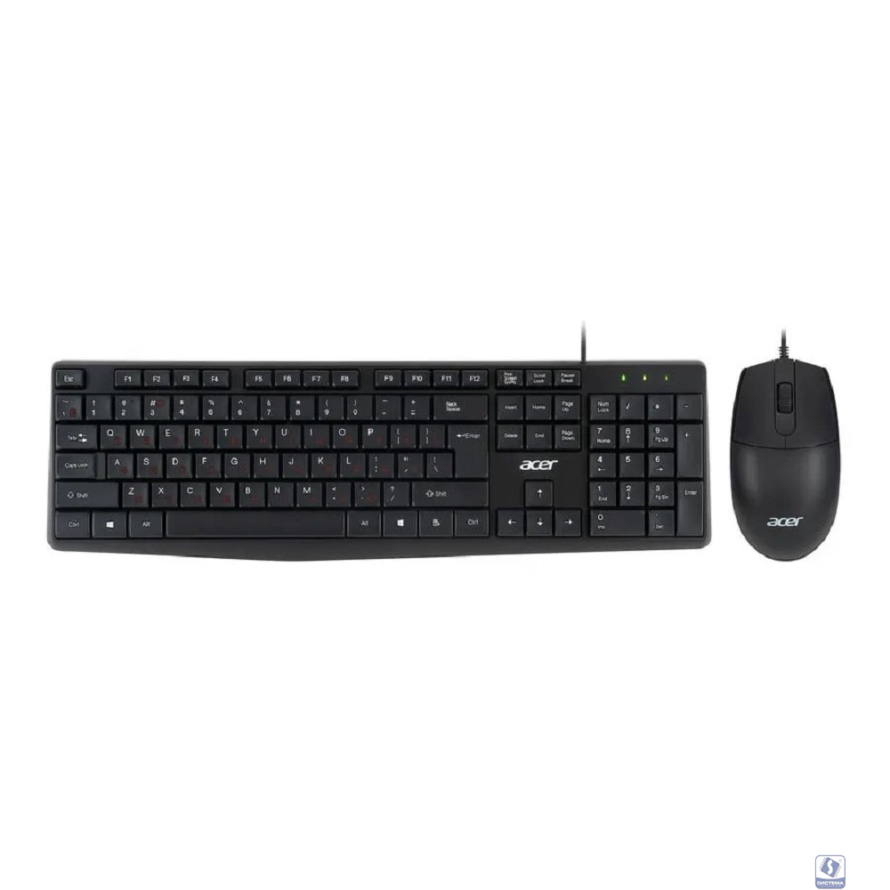 Acer OMW141 [ZL.MCEEE.01M] Комплект (клавиатура + мышь) черный USB проводной