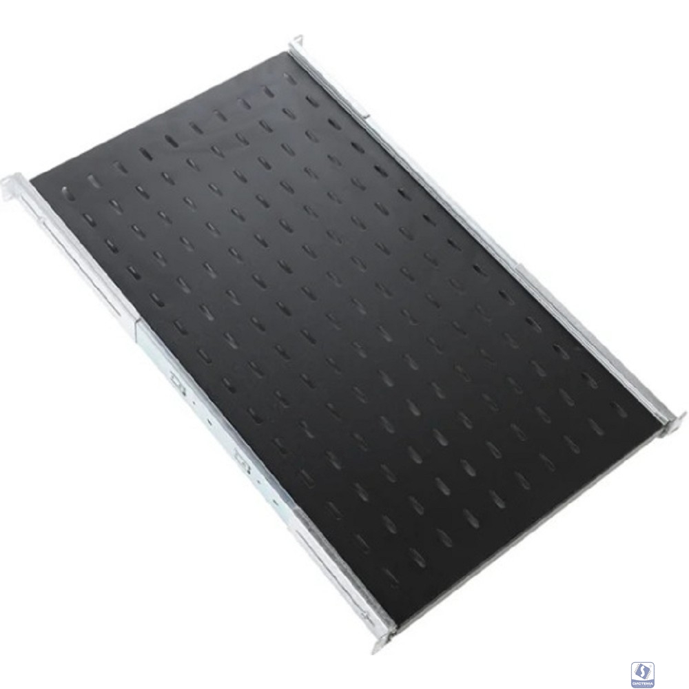 ЦМО Полка усиленная с телескопическими направляющими грузоподъёмностью 150 кг глубина 620 мм, черный, ТСВ-62У-9005