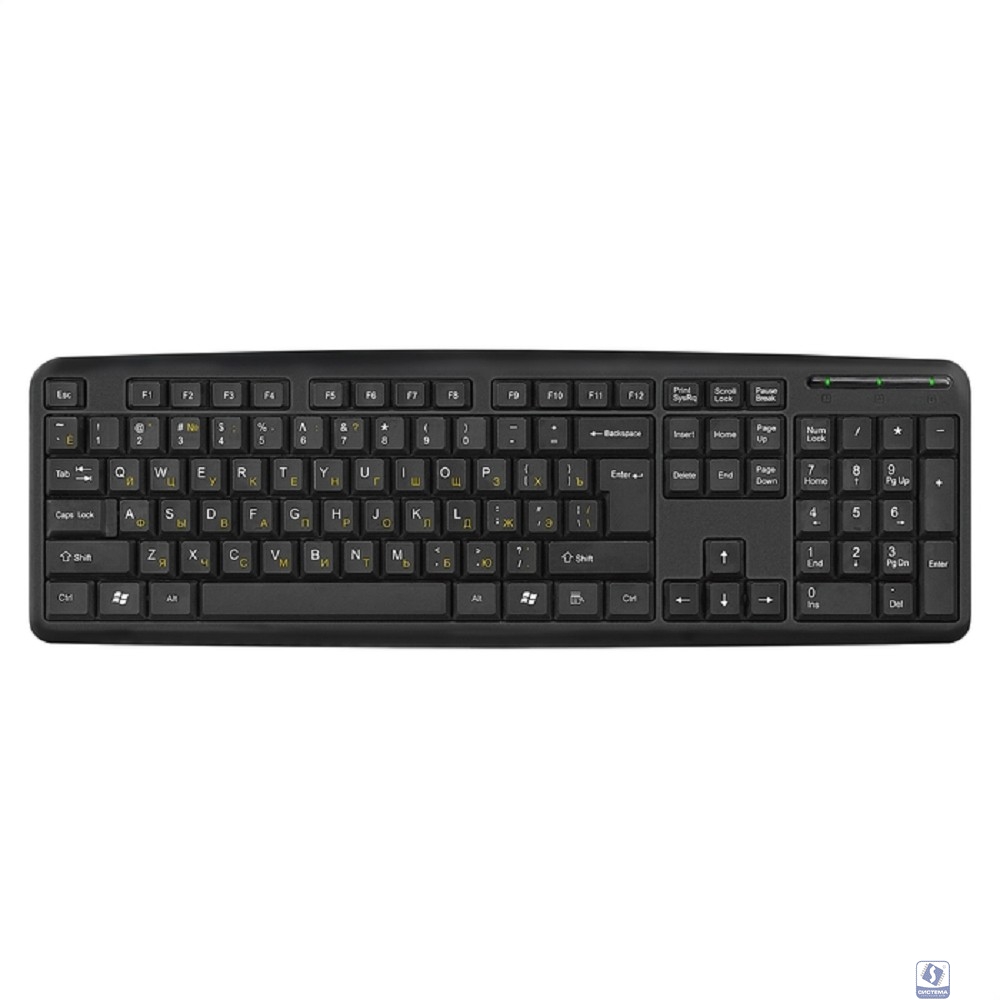 Exegate EX286178RUS Клавиатура Exegate LY-331L5 (USB, 104кл., Enter большой, шнур 2,55м, черная, OEM)