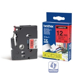 Brother TZE-431 Brother маркировочная лента (черный, красный)