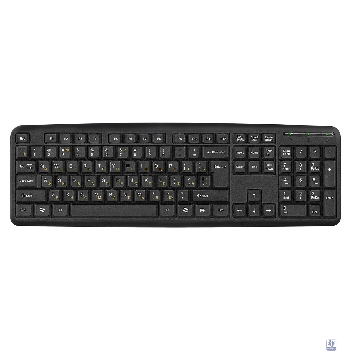Exegate EX293971RUS Клавиатура ExeGate LY-331S (USB, полноразмерная, влагозащищенная, 104кл., Enter большой, длина кабеля 1,7м, черная, RTL)