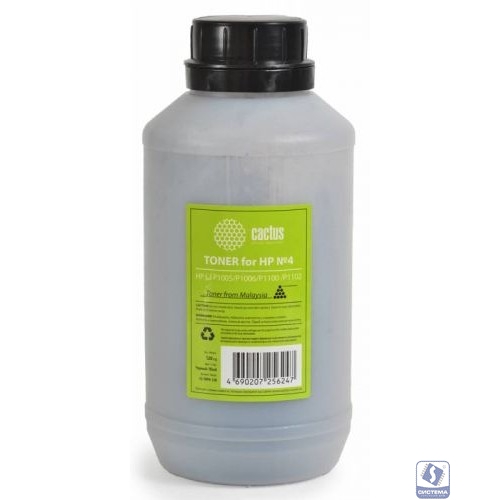 Тонер Cactus CS-THP4-120 черный флакон 120гр. для принтера HP LJ P1005/P1006/P1100/P1102